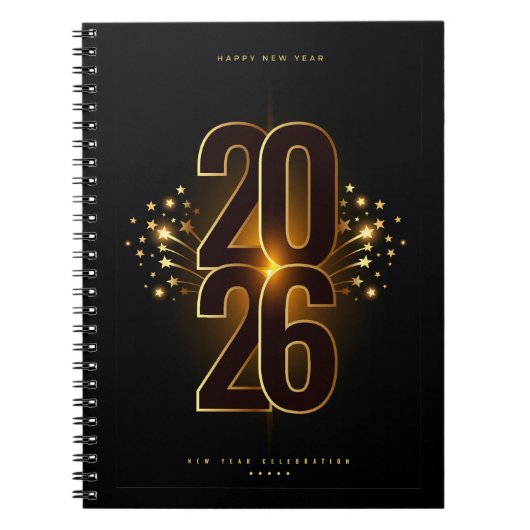 Spiral Photo Notebook-新年快樂 2026 ノートブック (正面)