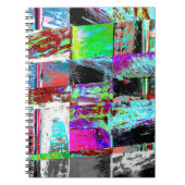 Spiral Photo Notebook – Abstract Grid ノートブック (正面)