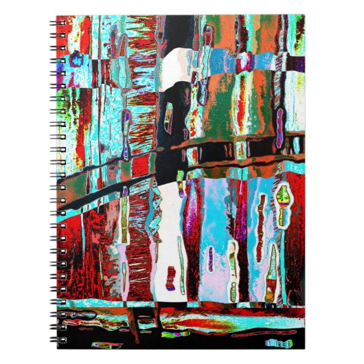 Spiral Photo Notebook Collapse Reflection Abstract ノートブック (正面)