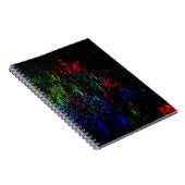 Spiral Photo Notebook dark texture abstract eco ノートブック (右側)