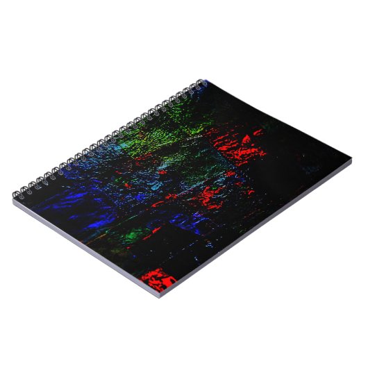 Spiral Photo Notebook dark texture abstract eco ノートブック (左側)