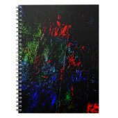 Spiral Photo Notebook dark texture abstract eco ノートブック (正面)