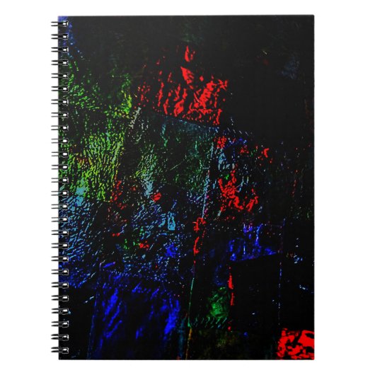 Spiral Photo Notebook dark texture abstract eco ノートブック (正面)