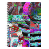 Spiral Photo Notebook – Neon Pulse ノートブック (正面)