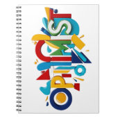 Spiral Photo Notebook Optimist Gift ノートブック (正面)