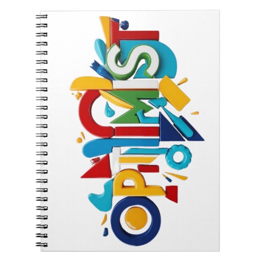 Spiral Photo Notebook Optimist Gift ノートブック (正面)