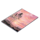 Spiral Photo Notebook – Pink Sunset Landscape  ノートブック (左側)
