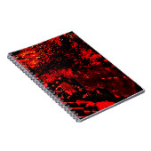 Spiral Photo Notebook red texture in the dark  ノートブック (右側)