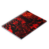 Spiral Photo Notebook red texture in the dark  ノートブック (左側)