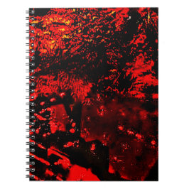 Spiral Photo Notebook red texture in the dark  ノートブック