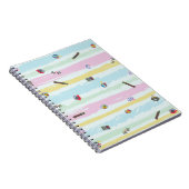 Spiral Photo Notebook – Sports & Stripes Pastel  ノートブック (右側)