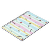Spiral Photo Notebook – Sports & Stripes Pastel  ノートブック (左側)