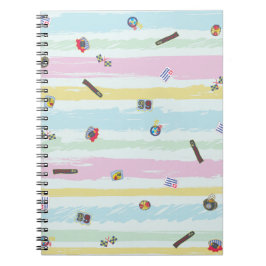 Spiral Photo Notebook – Sports & Stripes Pastel  ノートブック