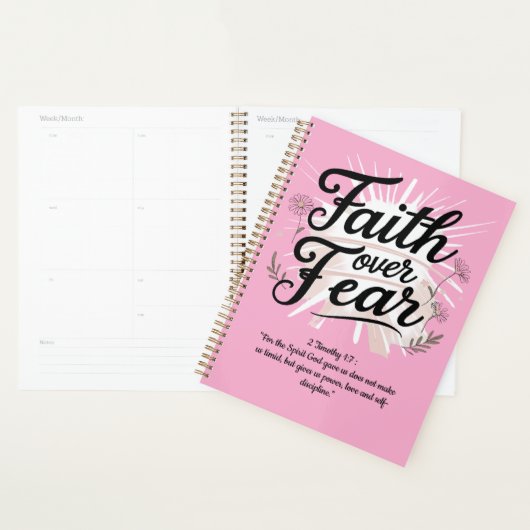 Spiral Planner with Psalm 56:3-4 Bible Verse プランナー手帳 (ディスプレー)