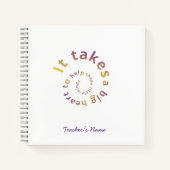 Spiral Quote Teacher Notebook-Personalized  ノートブック (正面)