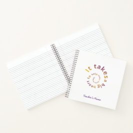 Spiral Quote Teacher Notebook-Personalized  ノートブック