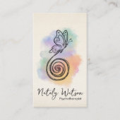 Spiral to Butterfly Pen Watercolor Life Coach 名刺 (正面)