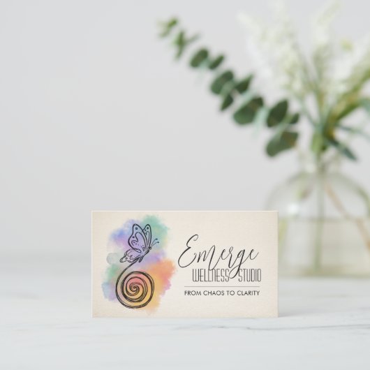 Spiral to Butterfly | Wellness & Coaching 名刺 (スタンド正面)