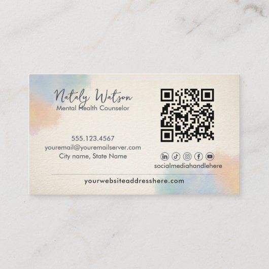 Spiral to Butterfly | Wellness & Coaching 名刺 (裏面)