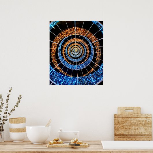 Spiral Twinkle Lights Poster – Wall Art ポスター (キッチン)