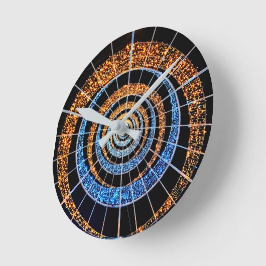 Spiral Twinkle Lights Round Wall Clock ラウンド壁時計 (傾斜)