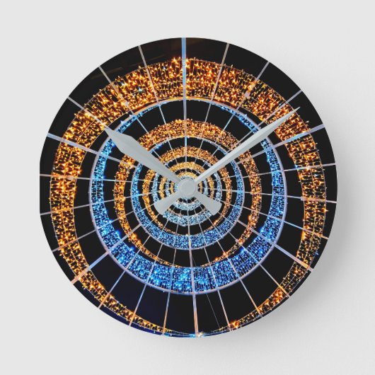Spiral Twinkle Lights Round Wall Clock ラウンド壁時計 (正面)
