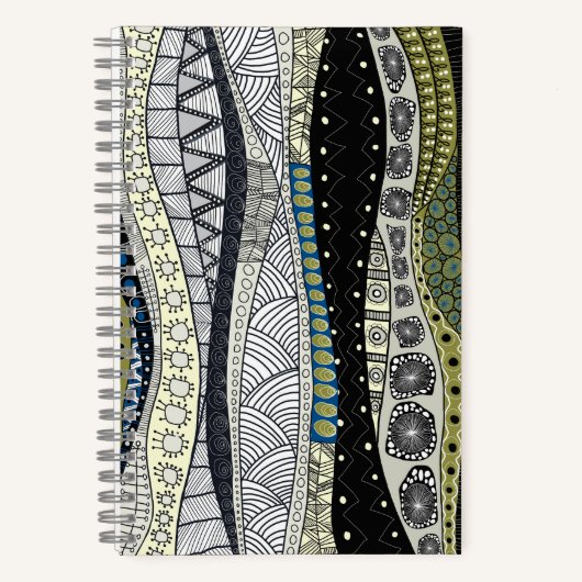 Spiral Zen Waves Notebook ノートブック (正面)