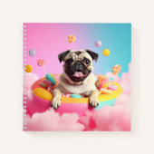 Spiralblock – Süßer glücklicher Mops  ノートブック (正面)