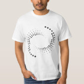 Spirale mit schwarzen Kreisen -  Tシャツ (正面)