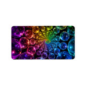 Spirale psychedelique Fibonacci multicolore ラベル (正面)
