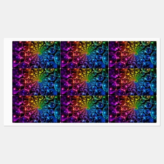 spirale psychedelique spirale Fibonacci ラベル (シート)