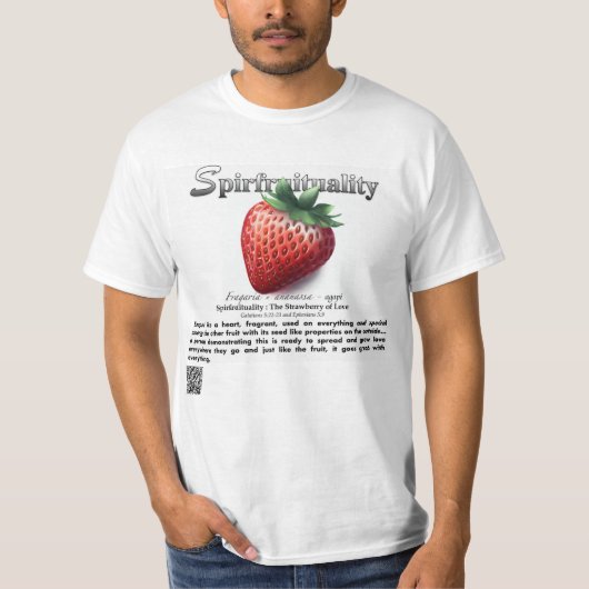 Spirfruituality : 愛のイチゴ Tシャツ (正面)