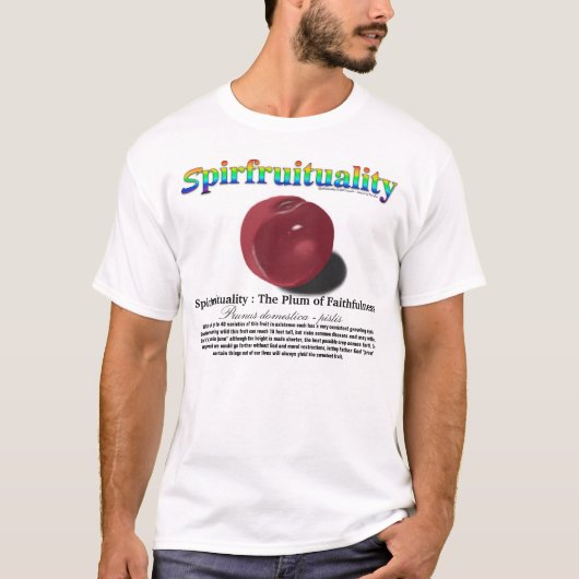 Spirfruituality: 誠実のプラム tシャツ (正面)
