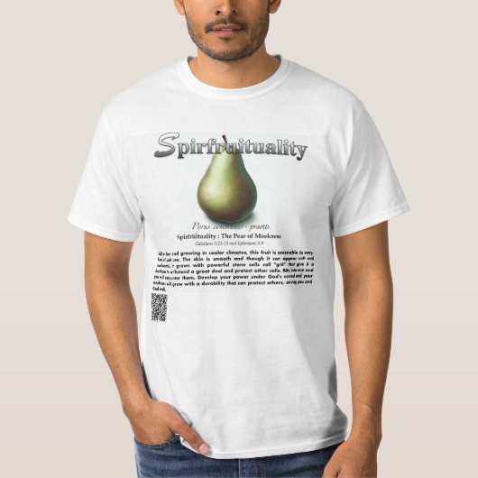 Spirfruituality : The Pear of Meekness T-Shirt Tシャツ (正面)