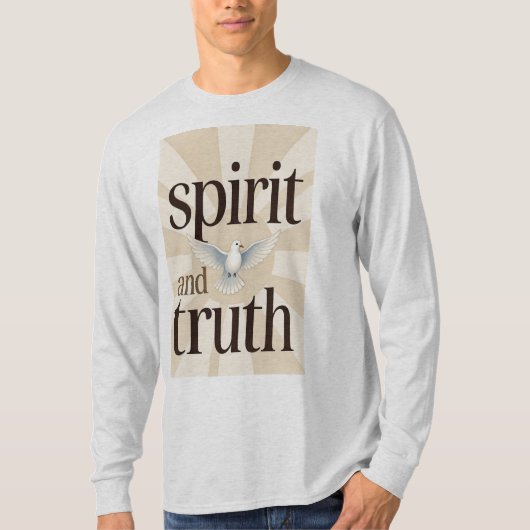 Spirit and Truth Christian Men's Long Sleeve Tee Tシャツ (正面)