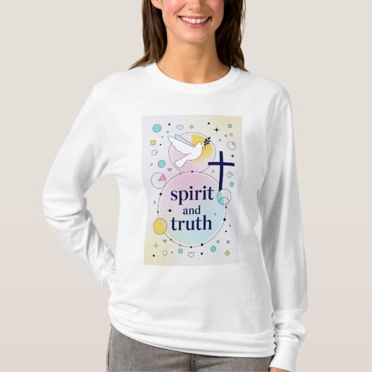 Spirit and Truth Christian Women's Long Sleeve Tee Tシャツ (正面)