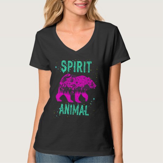 Spirit Animal Bear Lover Comfort Cute Pink Animals Tシャツ (正面)
