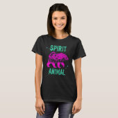 Spirit Animal Bear Lover Comfort Cute Pink Animals Tシャツ (正面フル)