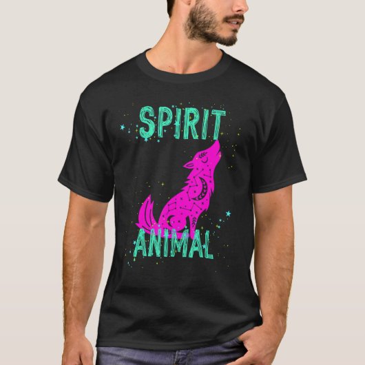 Spirit Animal Celestial Wolf Animals Comfort Cute  Tシャツ (正面)