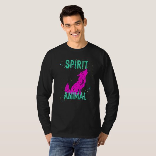 Spirit Animal Celestial Wolf Animals Comfort Cute  Tシャツ (正面フル)