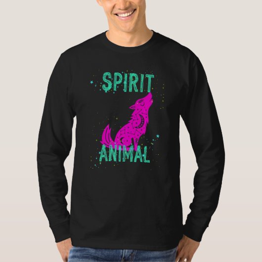 Spirit Animal Celestial Wolf Animals Comfort Cute Tシャツ (正面)