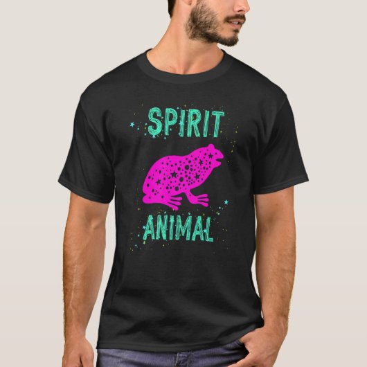 Spirit Animal Frog Lover Pink Animals Comfort Cute Tシャツ (正面)