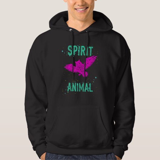 Spirit Animal Owl Lover Pink Animals Comfort Cute  パーカ (正面)