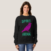 Spirit Animal Raven Lover Pink Animals Comfort Cut スウェットシャツ (正面フル)