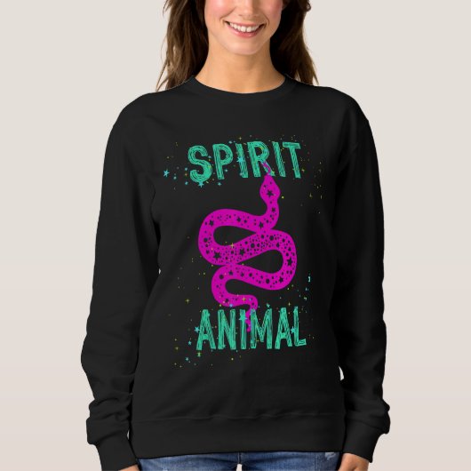 Spirit Animal Snake Lover Pink Animals Comfort Cut スウェットシャツ (正面)