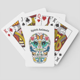 Spirit Animal Sugar Skull Design on Tarot Cards トランプ