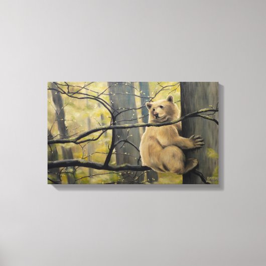 Spirit Bear CanvasプリントKermode Bear 絵画's キャンバスプリント (正面)