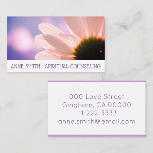 Spirit BLumen Himmel Gänseblümchen Berater 名刺 (正面/裏面)