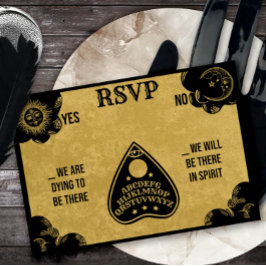 Spirit Boardゴシック,秋&ハロウィーンウェディングRSVP ノートカード