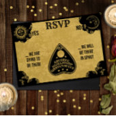 Spirit Boardゴシック，秋&ハロウィーンウェディングRSVP ノートカード